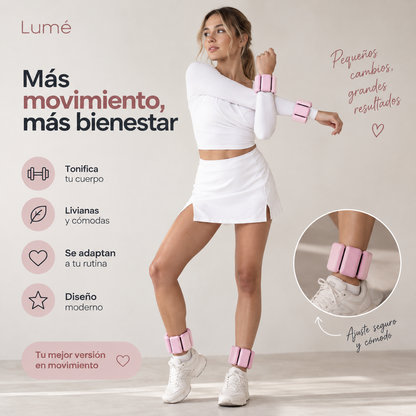 Lumé - 2 Pesas de Silicona para Muñeca y Tobillo | Tonifica sin Gimnasio